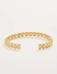 Gold Basket Weave Cuff