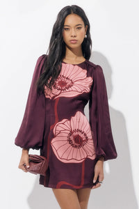 Juno Bubble Sleeve Poppy Dress