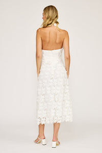 Serafina White Halter Dress