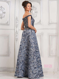 Midnight Beaded Neckline Gown | C-MV1299