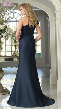 Navy One Shoulder Gown | C-MV1358