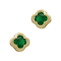 Niki Gold & Green Earrings