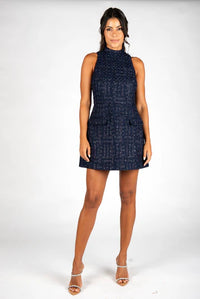 Darcy Navy Tweed Dress