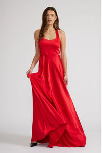 Nova Red Satin Dress