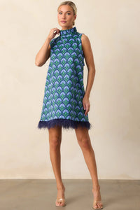Carlisle Geometric Feather Dress