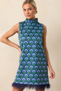 Carlisle Geometric Feather Dress