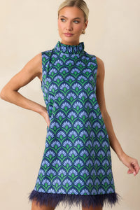 Carlisle Geometric Feather Dress