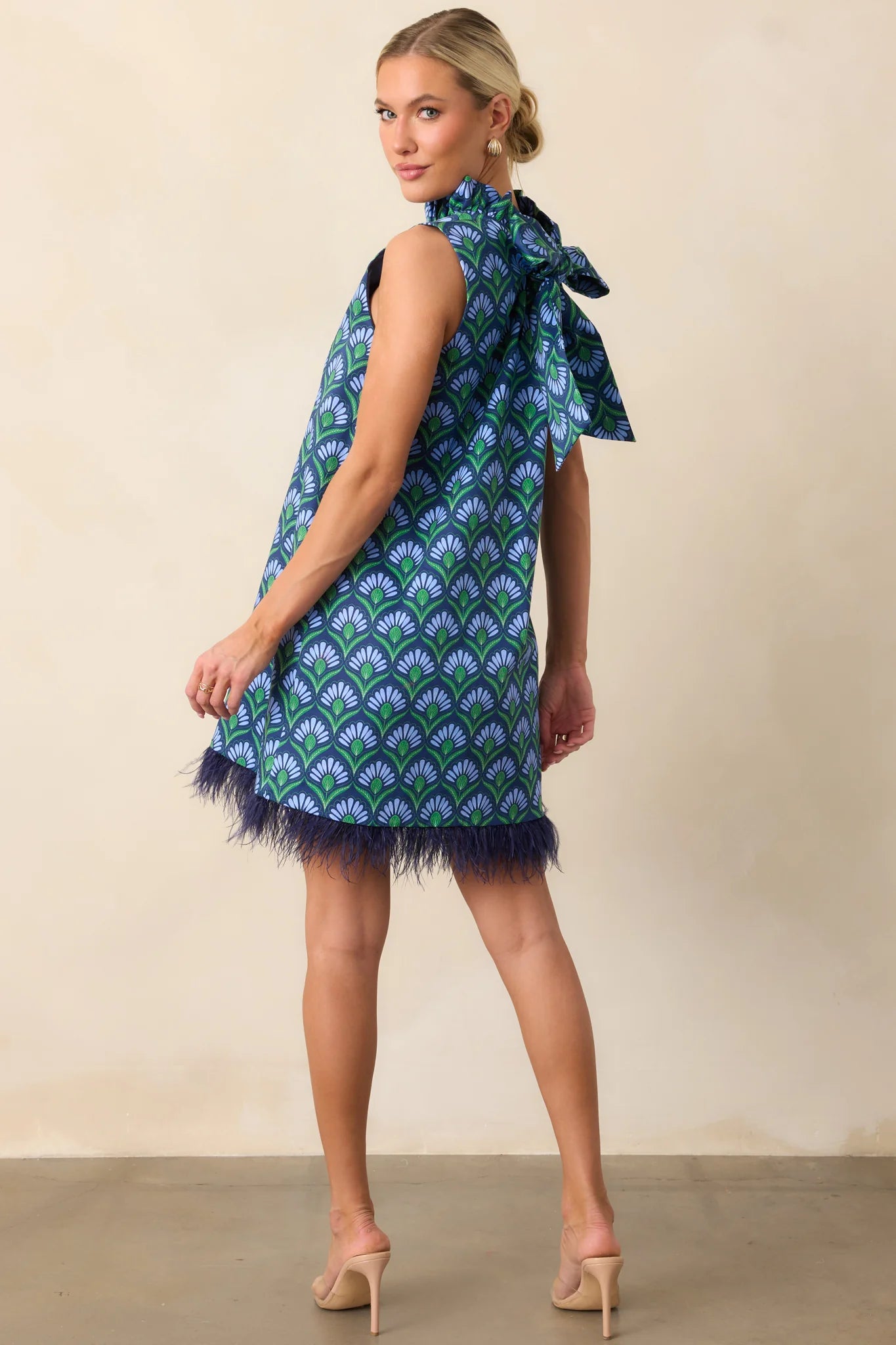 Carlisle Geometric Feather Dress