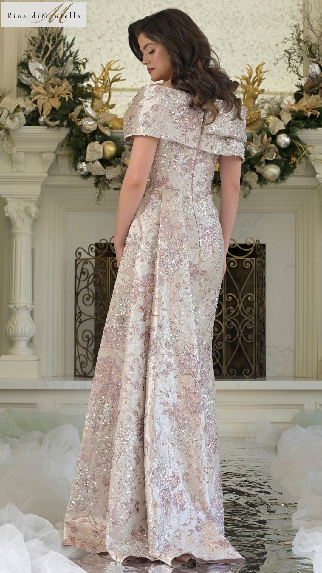 Lux Brodace Beaded Gown | RD3306