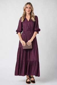 Perfect Plum Satin Dress