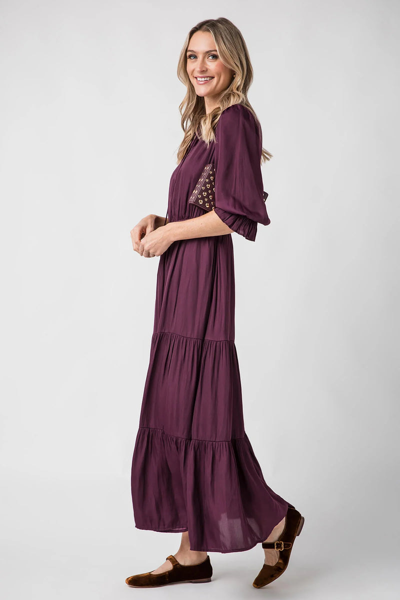 Perfect Plum Satin Dress