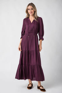 Perfect Plum Satin Dress