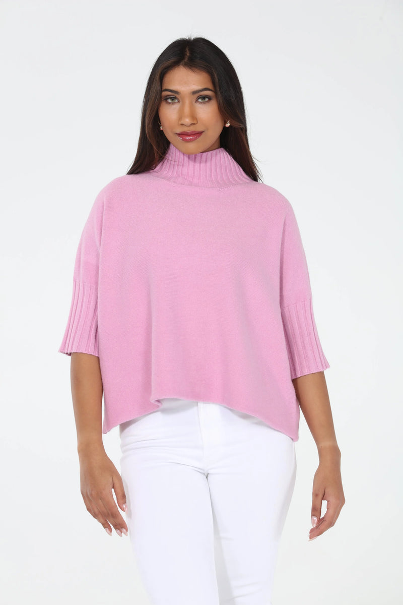 Super-soft Mock Neck Sweater - Orchid
