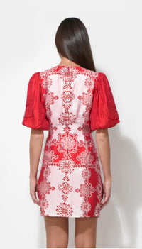 Caroline Bubble Sleeve Mini Dress