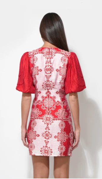 Caroline Bubble Sleeve Mini Dress