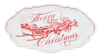 Merry Christmas Toile Platter