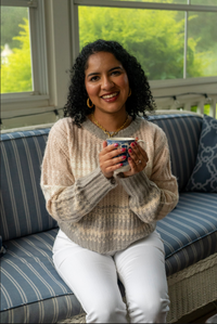 Bashful Blush and Grey Sweater