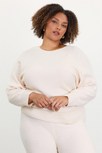 Boat Neck Ribbed Sweater