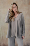 Claudia V-Neck Sweater - Taupe