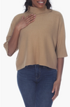 Super-soft Mock Neck Sweater - Camel