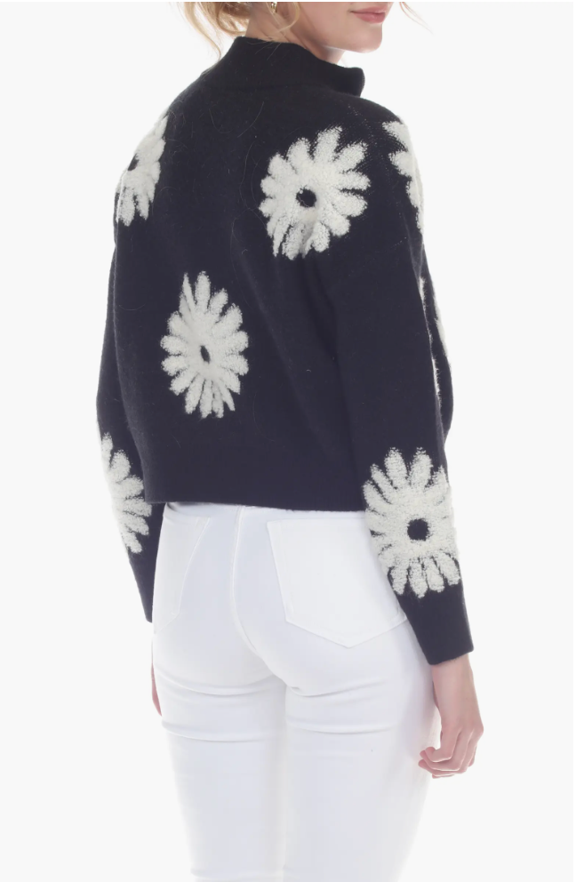 Flower Pop Zip Cardigan