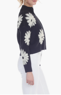 Flower Pop Zip Cardigan