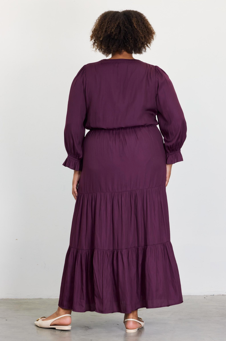 Perfect Plum Satin Dress