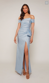 French Blue One Shoulder Gown - AP-27639