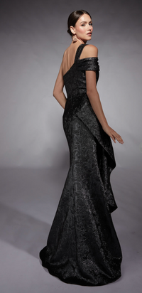 Charcoal One Shoulder Gown - AP-27734