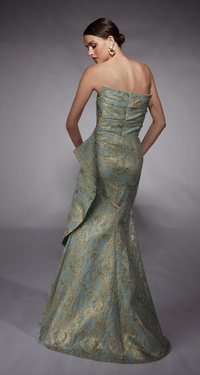 Sea & Gold Gown - AP-27750 -