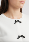 Short Sleeve Bow Cardigan