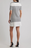 Stripe Stitch Epaulets Minidress
