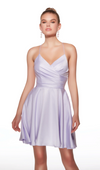Lilac Santorini Satin Dress | AP-30018