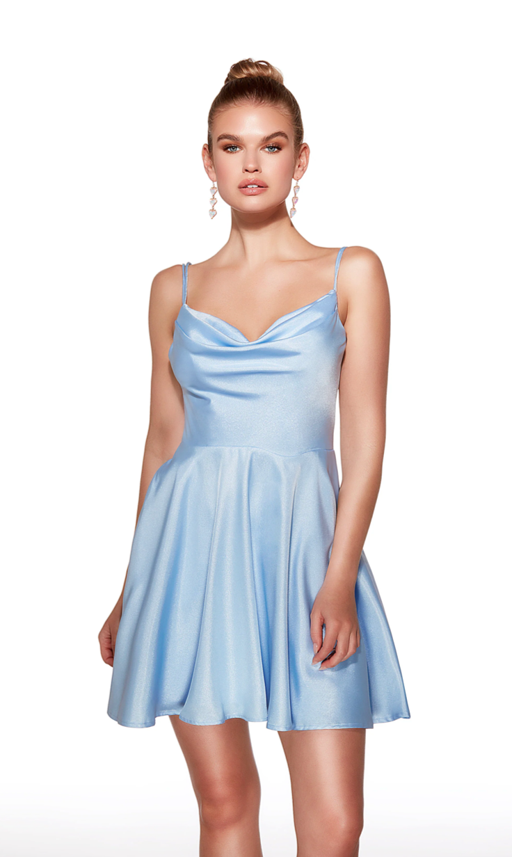 Periwinkle Blue Niagara Dress | AP-30051