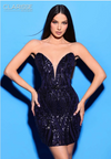 Midnight Cat-Eye Strapless Dress | CL-30424