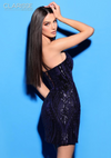 Midnight Cat-Eye Strapless Dress | CL-30424