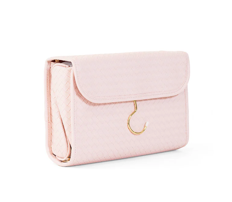 Luxe Hanging Toiletry Case - Woven Shell