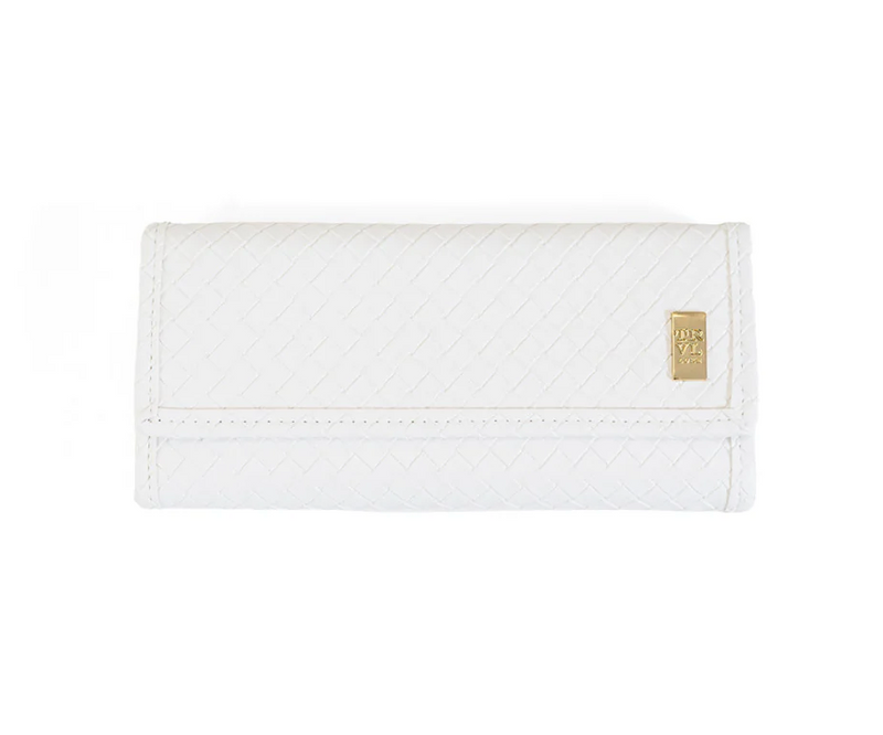 Luxe Jewelry Wallet in Blanc