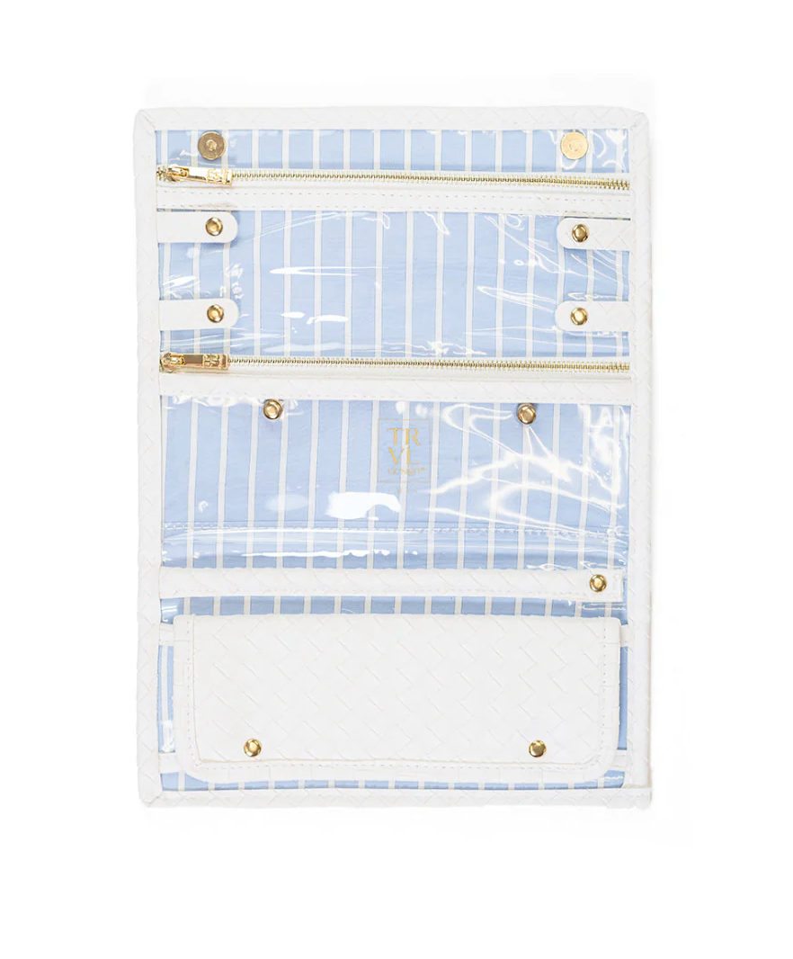 Luxe Jewelry Wallet in Blanc