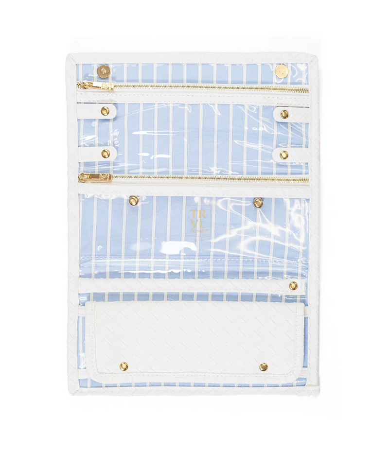 Luxe Jewelry Wallet in Blanc