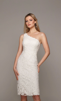 Sequin Fitted White Mini Dress | AP-70029