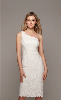 Sequin Fitted White Mini Dress | AP-70029