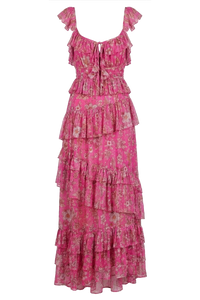 Corinne Maxi Dress in Fuchsia