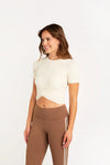 Cream Twist Crop Top