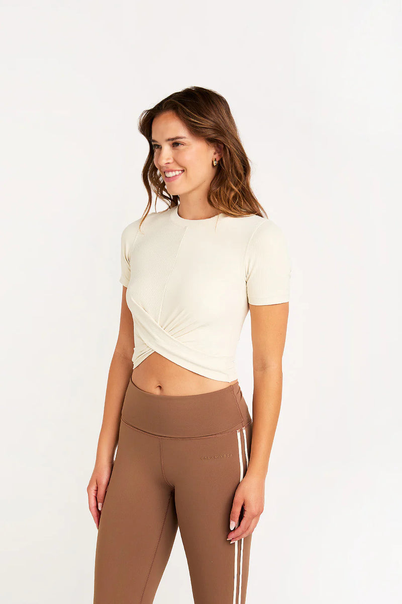 Cream Twist Crop Top