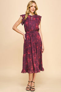 Olivia Floral Midi Dress