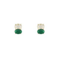 Ulla Emerald & Clear Earrings