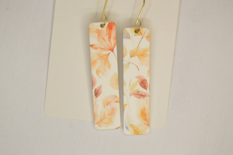 Fall Leaf Bar Earrings