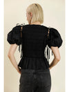Detachable Sleeve Peplum Top