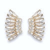 Gold Crystal Marquis Wing Earrings